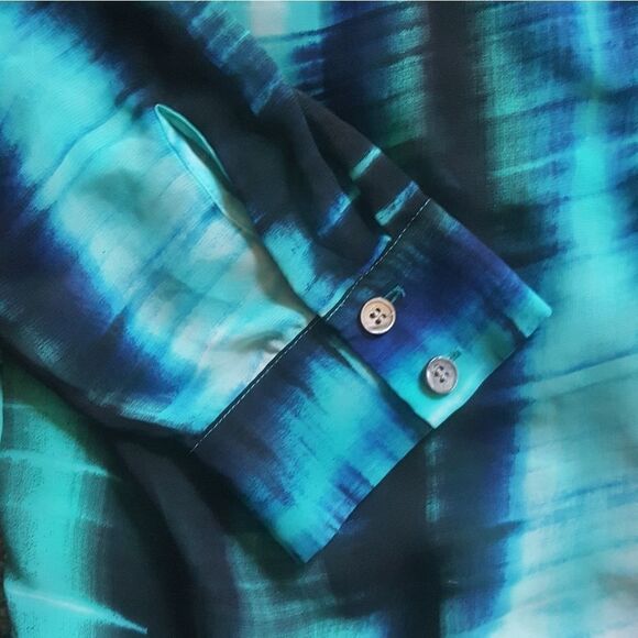 Two by Vince Camuto Top Sheer Flowy Multicolor Womens Size Small - Picture 4 of 5